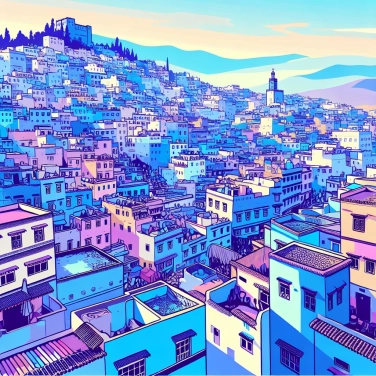 Explique por que a cidade de Chefchaouen (no Marrocos) é completamente pintada de azul?