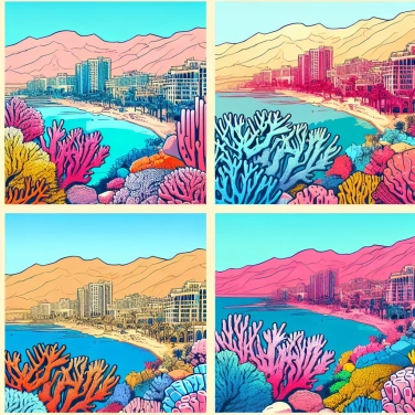 Explique por que a cidade de Eilat (em Israel) oferece recifes de coral no meio do deserto?