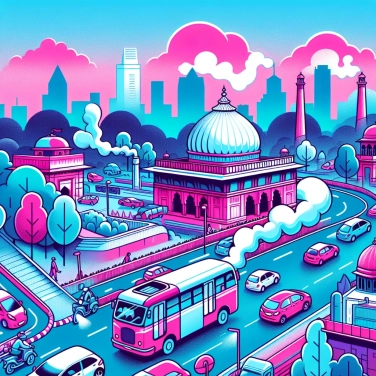 Explique por que a cidade de Nova Delhi (na Índia) enfrenta picos extremos de poluição?