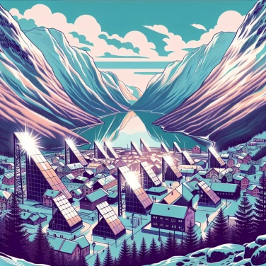 Explique por que a cidade de Rjukan (na Noruega) depende de espelhos gigantes para captar o sol?