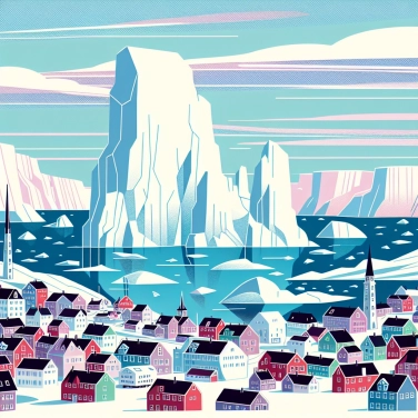 Explique por que a cidade de Uummannaq (na Groenlândia) é conhecida pelos seus icebergs com formas incomuns?