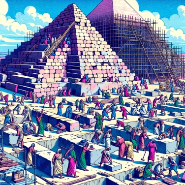 Explique por que a construção das pirâmides egípcias exigiu tanto trabalho e tempo?