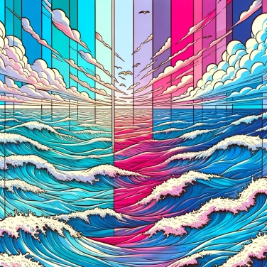 Explique por que a cor do mar muda?