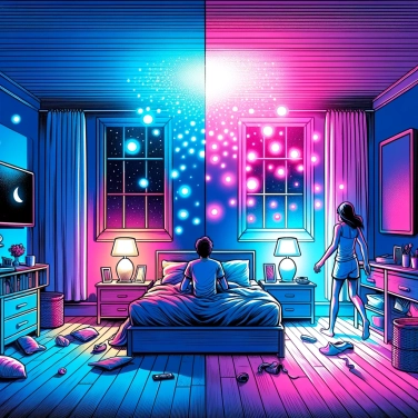 Explique por que a cor dos LEDs pode influenciar o nosso sono?