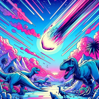 Explique por que a extinção dos dinossauros foi causada pela queda de um meteorito gigante há milhões de anos?