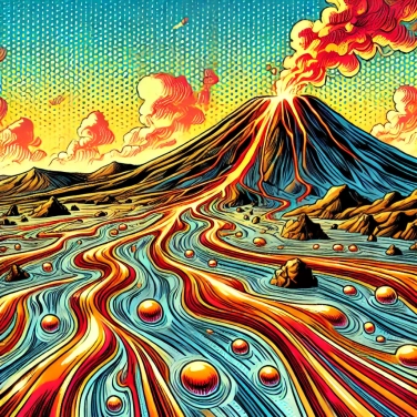 Explique por que a lava dos vulcões havaianos é tão fluida?