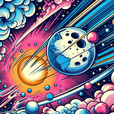 Explique por que a lua não cai na Terra devido à gravidade?