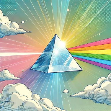 Explique por que a luz se refrata ao atravessar um prisma?
