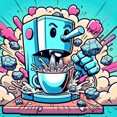 Explique por que a máquina de café fica suja com calcário?