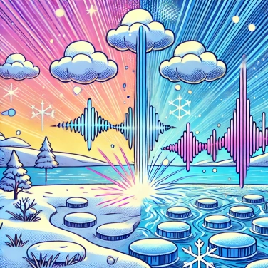 Explique por que a neve absorve mais os sons do que o gelo?