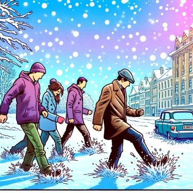 Explique por que a neve craquela sob os pés?