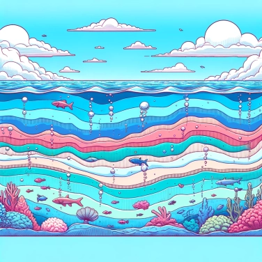 Explique por que a temperatura do oceano varia em diferentes profundidades?