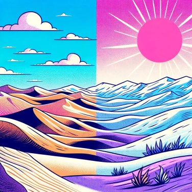 Explique por que a Terra tem desertos quentes e desertos frios?