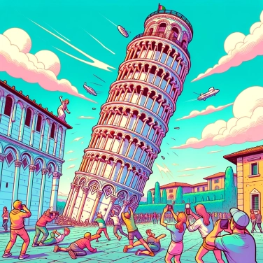 Explique por que a Torre de Pisa está inclinada e não desabou?