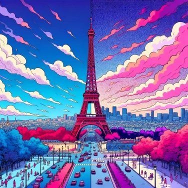 Explique por que a Torre Eiffel foi pintada de vermelho antes de ser azul?
