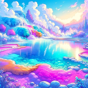 Explique por que algumas fontes térmicas têm cores vibrantes?