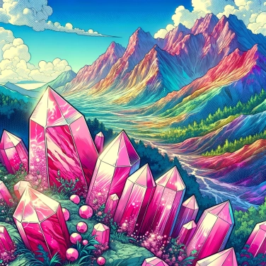 Explique por que algumas montanhas contêm cristais de quartzo rosa?