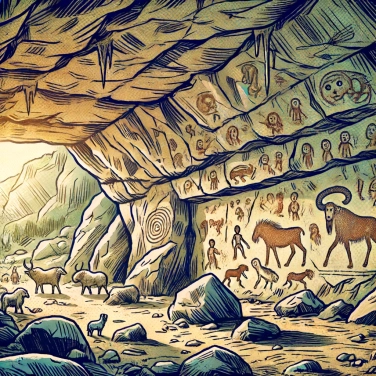 Explique por que algumas pinturas pré-históricas sobreviveram por milênios em cavernas úmidas?
