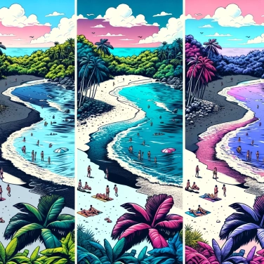 Explique por que algumas praias têm areia preta?