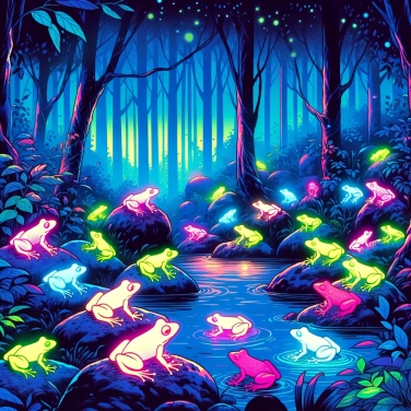 Explique por que algumas rãs são fluorescentes no escuro?
