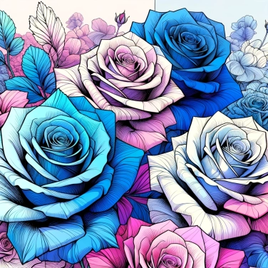 Explique por que algumas rosas têm pétalas azuis naturalmente?