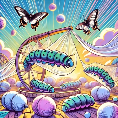 Explique por que algumas vezes as lagartas produzem um casulo de seda?