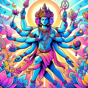 Explique por que alguns deuses hindus têm vários braços?