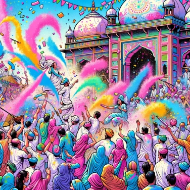 Explique por que alguns países celebram festivais de cores tradicionais?