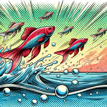 Explique por que alguns peixes voam fora da água?