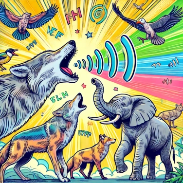 Explique por que alguns sons de animais são audíveis a quilômetros de distância?