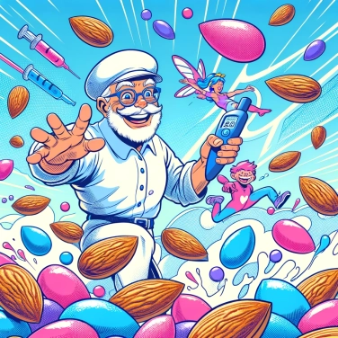 Explique por que as amêndoas são recomendadas como um lanche para controlar os níveis de glicose no sangue?