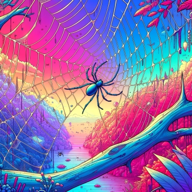 Explique por que as aranhas não ficam presas em sua própria teia?