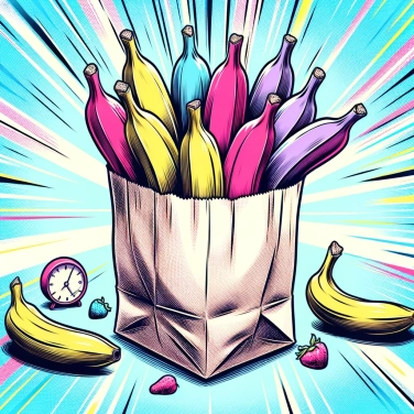 Explique por que as bananas amadurecem mais rápido em um saco de papel?