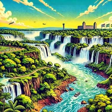 Explique por que as Cataratas do Iguaçu estão localizadas na junção de três países?