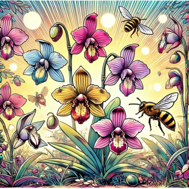 Explique por que as flores de algumas orquídeas se parecem com insetos?