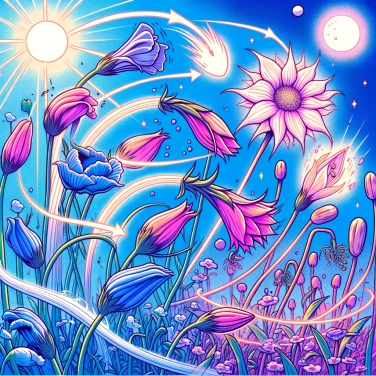 Explique por que as flores de algumas plantas fecham à noite e abrem durante o dia?