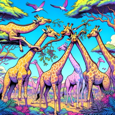 Explique por que as girafas têm pescoços longos?