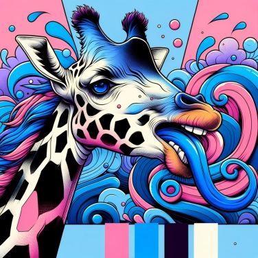 Explique por que as girafas têm uma língua azul e preta?