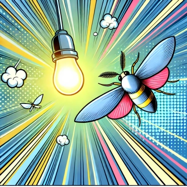 Explique por que as mariposas noturnas são atraídas pela luz?