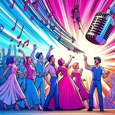 Explique por que as músicas das comédias musicais frequentemente permanecem gravadas na memória coletiva?