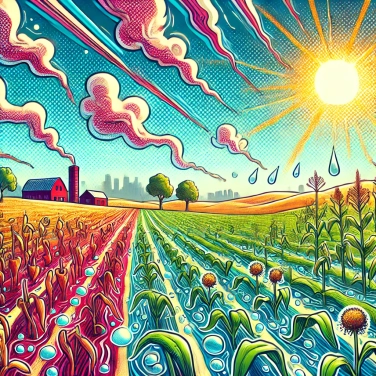 Explique por que as ondas de calor afetam a produção agrícola?
