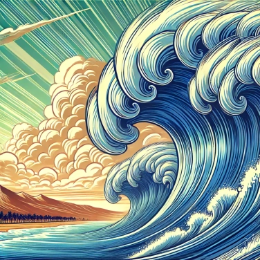 Explique por que as ondas gigantes se formam ao largo de algumas costas?