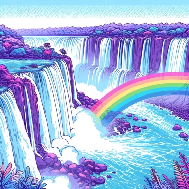 Explique por que as quedas de água como as de Iguazú produzem um arco-íris permanente?