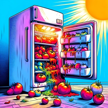 Explique por que as tomates murcham na geladeira?