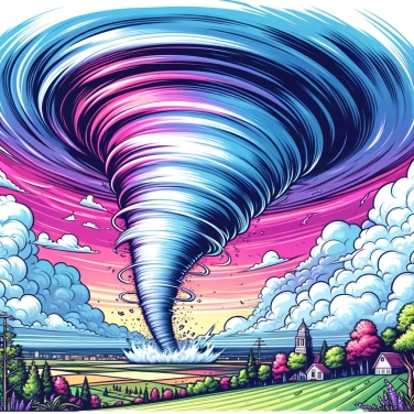 Explique por que as tornados às vezes têm uma forma de cone?