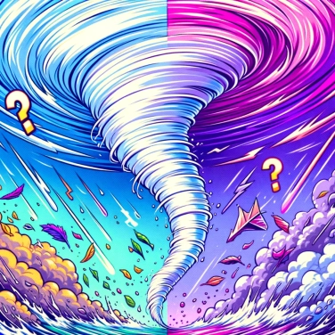 Explique por que as tornados giram no sentido dos ponteiros do relógio ou no sentido contrário?