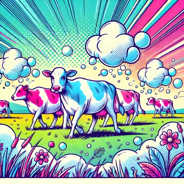 Explique por que as vacas produzem metano?