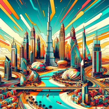 Explique por que Dubai acumula recordes de construções exageradas?