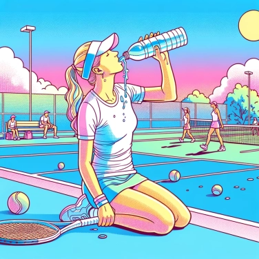 Explique por que é importante manter-se bem hidratado durante uma partida de tênis?