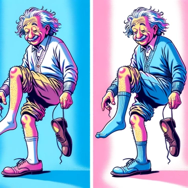 Explique por que Einstein usava sapatos sem meias?